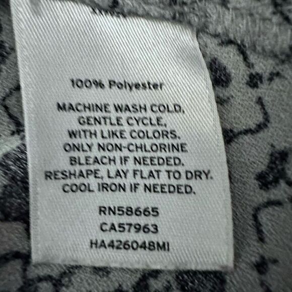 Halogen Nordstrom Snake Print Hi Low Hem Sleeveless Woven Shell Tank Top Gray Bl - Picture 4 of 4